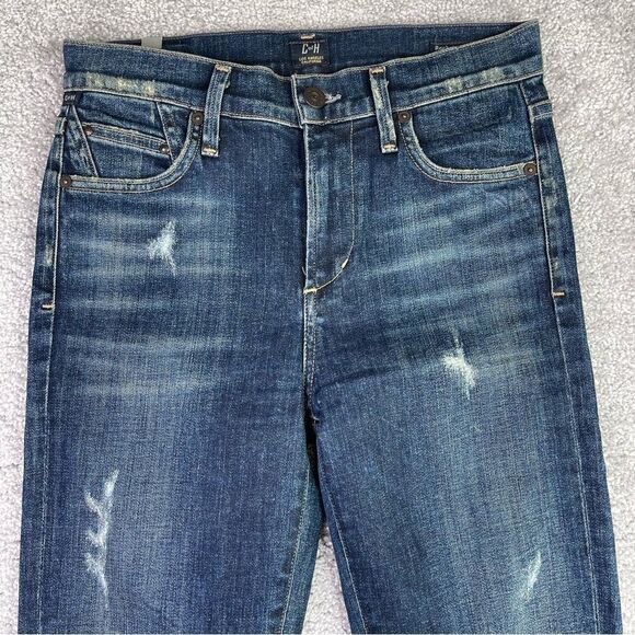 Citizens of Humanity Rocket Jeans Women's 25 Blue Skinny High Rise Dark Denim - Picture 2 of 13